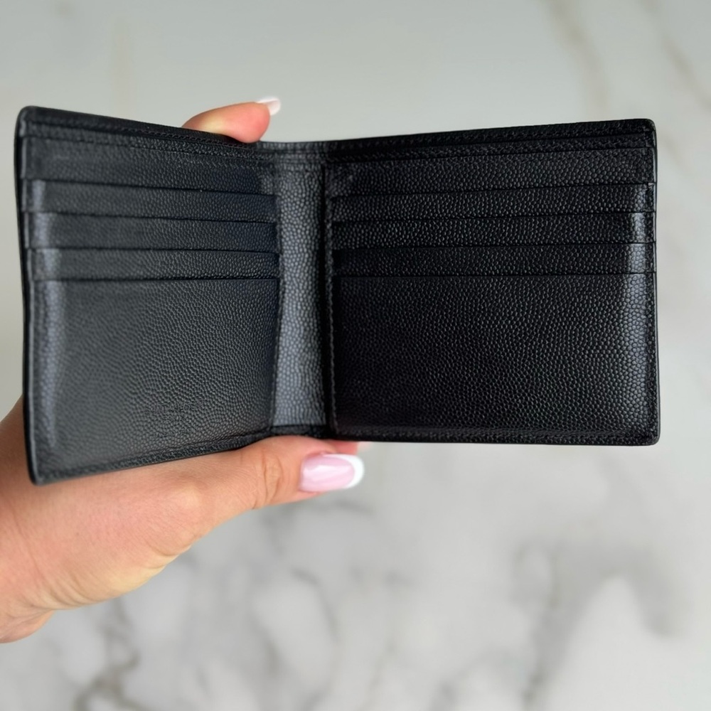 Yves Saint Laurent Black Leather Wallet